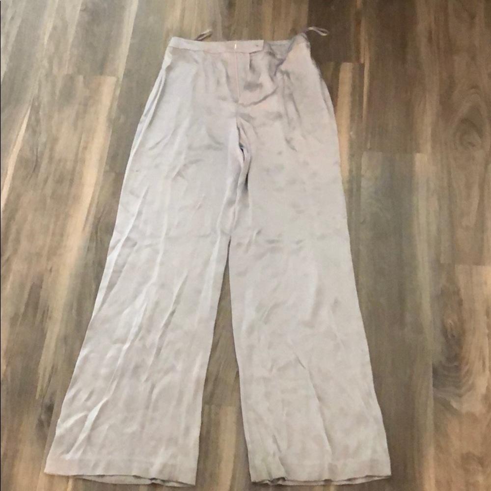 lavender wide leg satin pants Sz 6